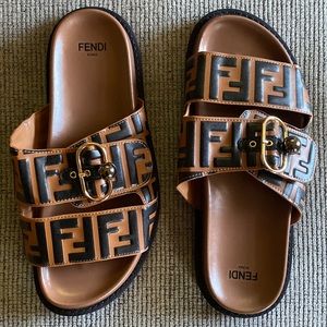 Fendi Slides Brown